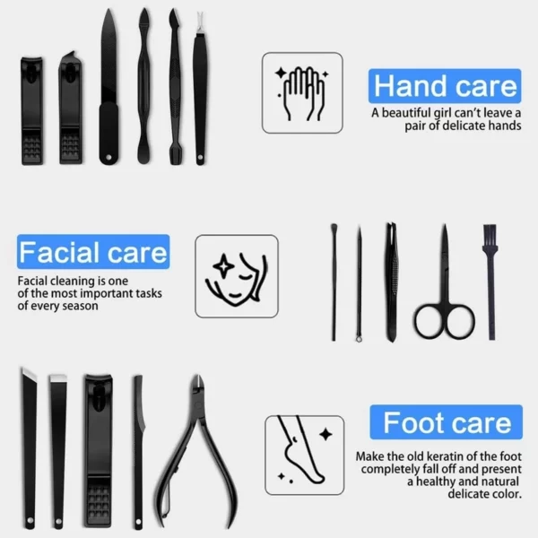Manicure and Pedicure Set 16-Piece Collection Model 16-Leather (4)