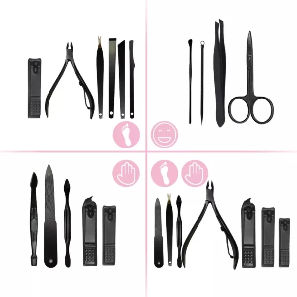 Manicure and Pedicure Set 16-Piece Collection Model 16-Leather (5)